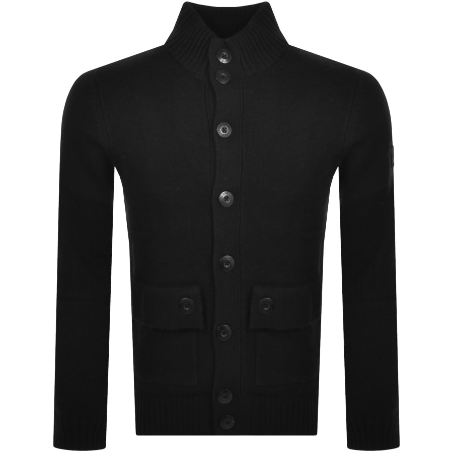 Luke 1977 Denmark Chunky Knit Cardigan Black Mainline Menswear